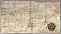 Donation du roi de Bourgogne Rodolphe III à l'abbaye Saint-Maurice le 15 février 1018 