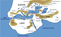 Reconstruction du monde décrit par Hérodote.