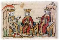 Basile II et Constantin VIII persuadent Anna d'épouser Vladimir.