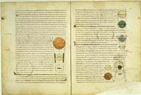 Manuscrit médiéval du Commentaire sur le Timée de Chalcidius. Source : wiki/ Chalcidius/ domaine public