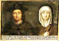 René II et son épouse Philippe de Gueldre (17ème siècle.) Galerie des Offices, Florence. 