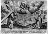 L'une des gravures sur la vie de saint Ignace de Loyola de Jean Leclerc (1612)