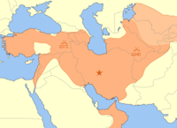 "Une carte montrant le Grand Empire seldjoukide à son apogée, à la mort de Malik Shah Ier en 1092 (source : wiki/Seldjoukides)"