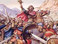 Hoël 1er de Bretagne lors de la bataille de Conquereuil