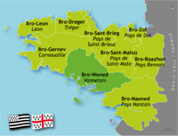 Carte de positionnement du Pays Vannetais (Bretagne)