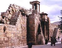 Ruines du mur byzantin de Tébessa, l'un des nombreux sites restaurés et fortifiés par Solomon (6ème siècle)