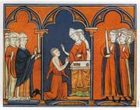 Sacre de Louis IX dit Saint Louis Roi de France de 1226 à 1270