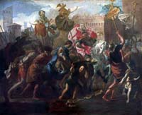 Le Roi Théodoric 1er emmène le Comte Litorius captif (Musée des Augustins de Toulouse) Le Roi Théodoric 1er emmène le Comte Litorius captif (Musée des Augustins de Toulouse)