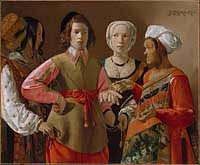 Georges de La Tour. La Diseuse de bonne aventure, vers 1635, Metropolitan Museum of Art, New York. Source : wiki/Georges de La Tour/ domaine public