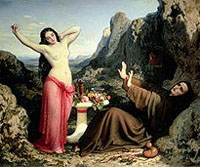 La Tentation de saint Hilarion, Dominique Papety, vers 1843, Musée des beaux-arts de Montréal