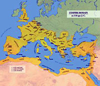 L'Empire romain en 118.