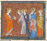 Clovis II et Nantilde. Source : wiki/Nantilde/ domaine public