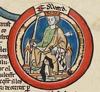 Édouard dans un manuscrit généalogique du 14ème siècle (British Library, Royal)