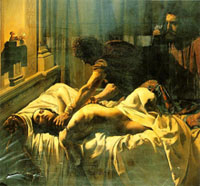 Meurtre de la reine Galswinthe par Eugène Philastre (1846). Meurtre de la reine Galswinthe par Eugène Philastre (1846).