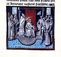 Couronnement d'Amaury 1er (Guillaume de Tyr, Historia (BNF).