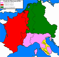 Empire carolingien début du 9ème 