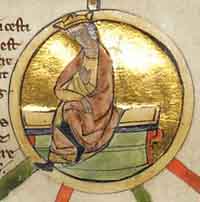 Æthelwulf dans un manuscrit généalogique du 13ème siècle (British Library, Royal MS 14 B V).