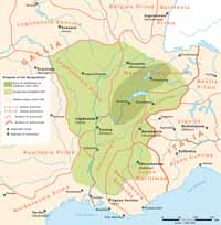Royaume de Bourgogne entre 443 et 476. Source : wiki/Godomar 1er/ licence : CC BY-SA 4.0 