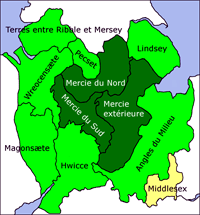 Carte du Royaume de Mercie