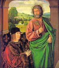 Pierre de Beaujeu en prière, par Jean Hey. 