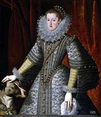 Marguerite d'Autriche-Styrie, par Bartolomé González y Serrano, (Musée du Prado Madrid, 1609)