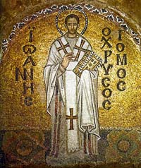 Jean Chrysostome, mosaïque du 9ème siècle, Sainte-Sophie.
