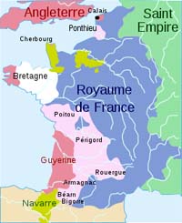 La Guyenne fait fréquemment référence aujourd'hui au duché héréditaire de la couronne d'Angleterre issu du traité de Brétigny (1360).