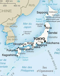 Carte du Japon