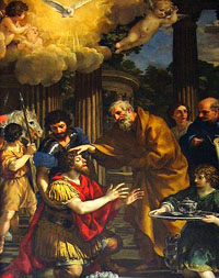 Saint Ananie rend la vue à saint Paul par Pietro da Cortona (1631)