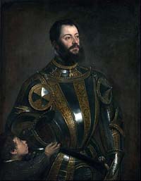 Portrait d'Alphonse d'Avalos, par le Titien. (Musée J. Paul Getty à Los Angeles, en Californie)
