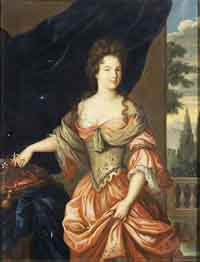 Portrait de Marie Anne de Bourbon , épouse de Louis-Joseph de Vendôme. Copie commandée par Louis-Philippe d'après un original autrefois conservé au Château d'Eu par Hippolyte Flandrin, 1839 (Musée de l'Histoire de France (Versailles)).