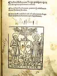 Histoire philippique de Trogue Pompée, résumée par Justin, édition de 1519. Source : wiki/ Justin (historien)/ domaine public