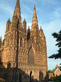 La cathédrale de Lichfield. Source : wiki/Diocèse de Lichfield/ CC BY-SA 3.0