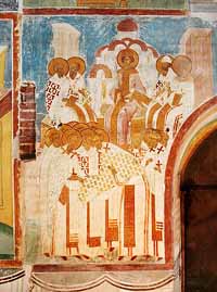 Fresque dans Ferapontov Monstery - Conseil d'Ephèse, Ferapontovo, Vologda Oblast, Russie. Source : wiki/Nestorius/ domaine public