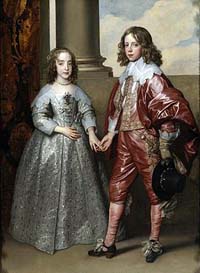 Le prince d'Orange Stathouder des Provinces-Unies de mars 1647 à novembre 1650 et sa future épouse en 1641, Antoine van Dyck (Rijksmuseum Amsterdam.)