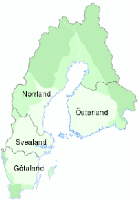 Le Royaume de Suède en 1700, appelé aussi Suède-Finlande.