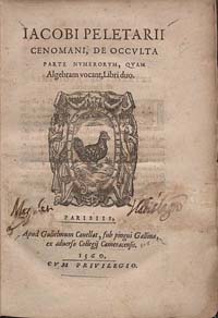 De occulta parte numerorum, quam algebram vocant, 1560 (Bibliothèque européenne de l'information et de la culture")