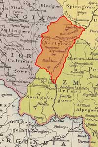 Le Nordgau (Nortgowe) vers l'an 1000. 
