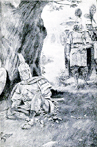 Agésilas II à gauche et Pharnabaze à droite. Source : wiki/Agésilas II/ domaine public