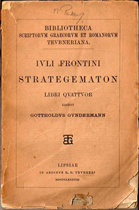 Édition du Strategematon de Frontin de 1888. Source : /wiki/Frontin/ domaine public