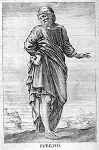 Pyrrhon d'Élis Philosophe sceptique. Source : wiki/ Pyrrhon d'Élis/ domaine public