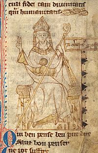 Portrait de Robert Grossetête datant du 13ème siècle (British Library). Source : wiki/Robert Grossetête/ Domaine public