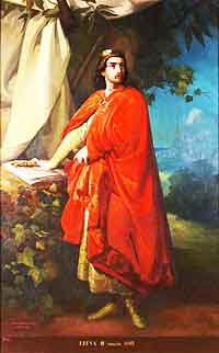 Liuva II par Pedro Sánchez Blanco. Peinture conservée au Musée du Prado. Source : wiki/Liuva II/ domaine public
