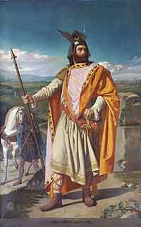 Amalaric Roi des Wisigoths en Espagne de 511 à 531 (Illustration de la peinture amalarique d'Amalaric par un peintre de la Renaissance).