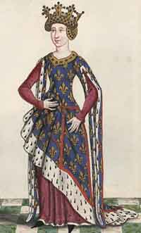 Isabelle de Valois (1313-1383) (BNF). Source : wiki/Isabelle de Valois (1313-1383/ domaine public