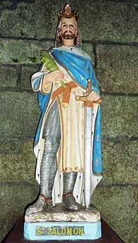 Statue de Saint Salomon Roi de Bretagne de 857 au 25 juin 874