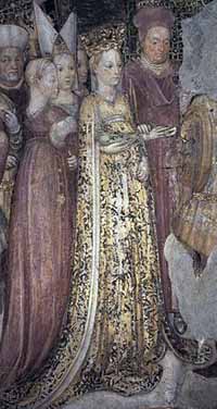 Theodelinde, reine des Lombards, épouse Agilulf, duc de Turin (détail).