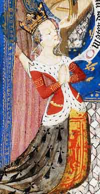 Isabelle Stuart dite Isabelle d'Écosse ou Isabeau d'Écosse Duchesse de Bretagne entre 1442 et 1450. Source : wiki/Isabelle Stuart/ domaine public