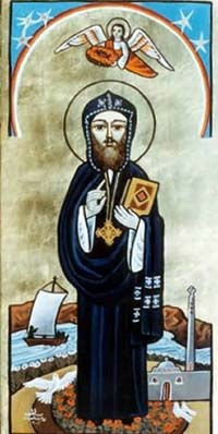 Icône copte de Sévère d'Antioche (xixe siècle). Patriarche d'Antioche du 18 novembre 512 au 29 septembre 518