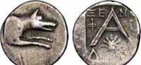 Pièce datant du règne de Aratos de Sicyone Homme d'État grec
